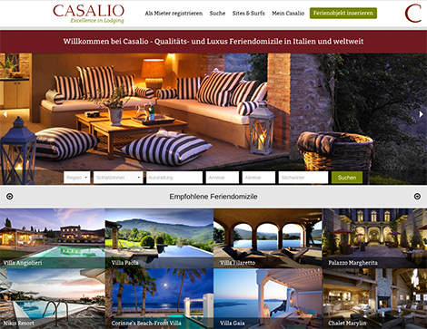 Die Startseite von Casaslio.com
